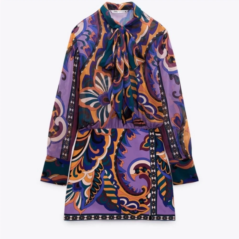 MY23 NWT BLOGGERS FAVE  ZARA PUCCI DRESS - Picture 2 of 6